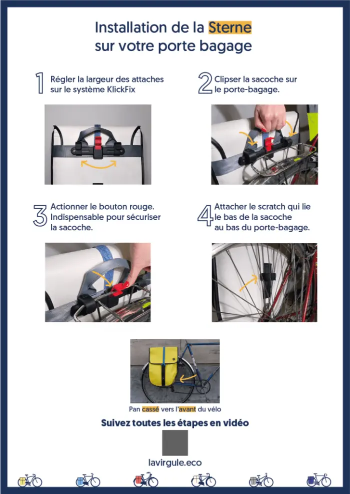 fiche tuto explication de l'installation de la sterne sur votre vélo