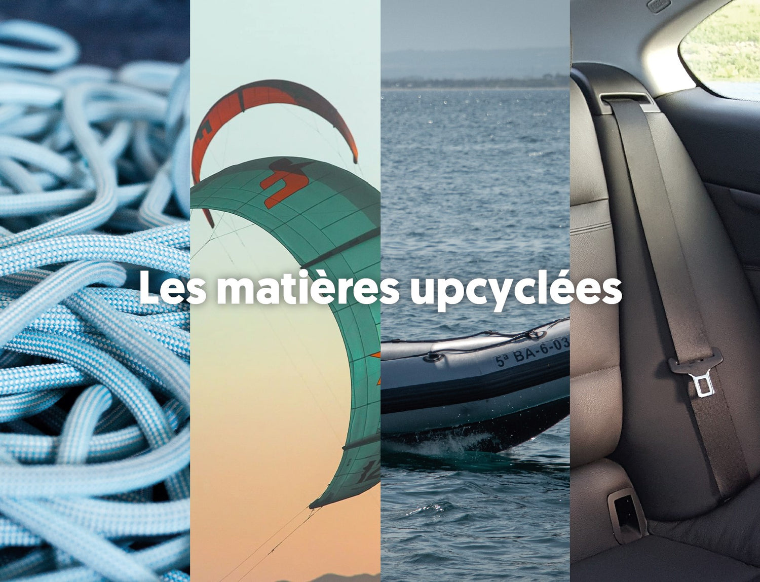Focus sur les matières que nous récoltons afin de les upcyclé en bagagerie La Virgule éco responsable