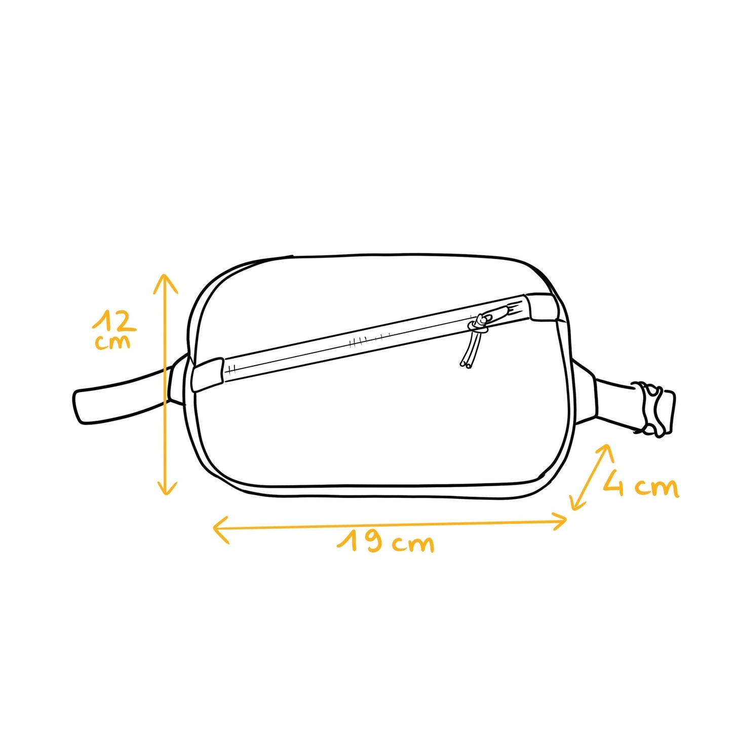 dessin des dimensions de la banane calao