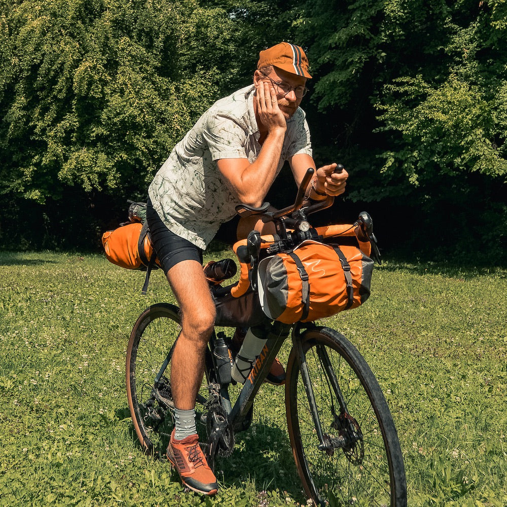 Nicolas Leroux notre ambassadeur équipé en bikepacking éco responsable par La Virgule