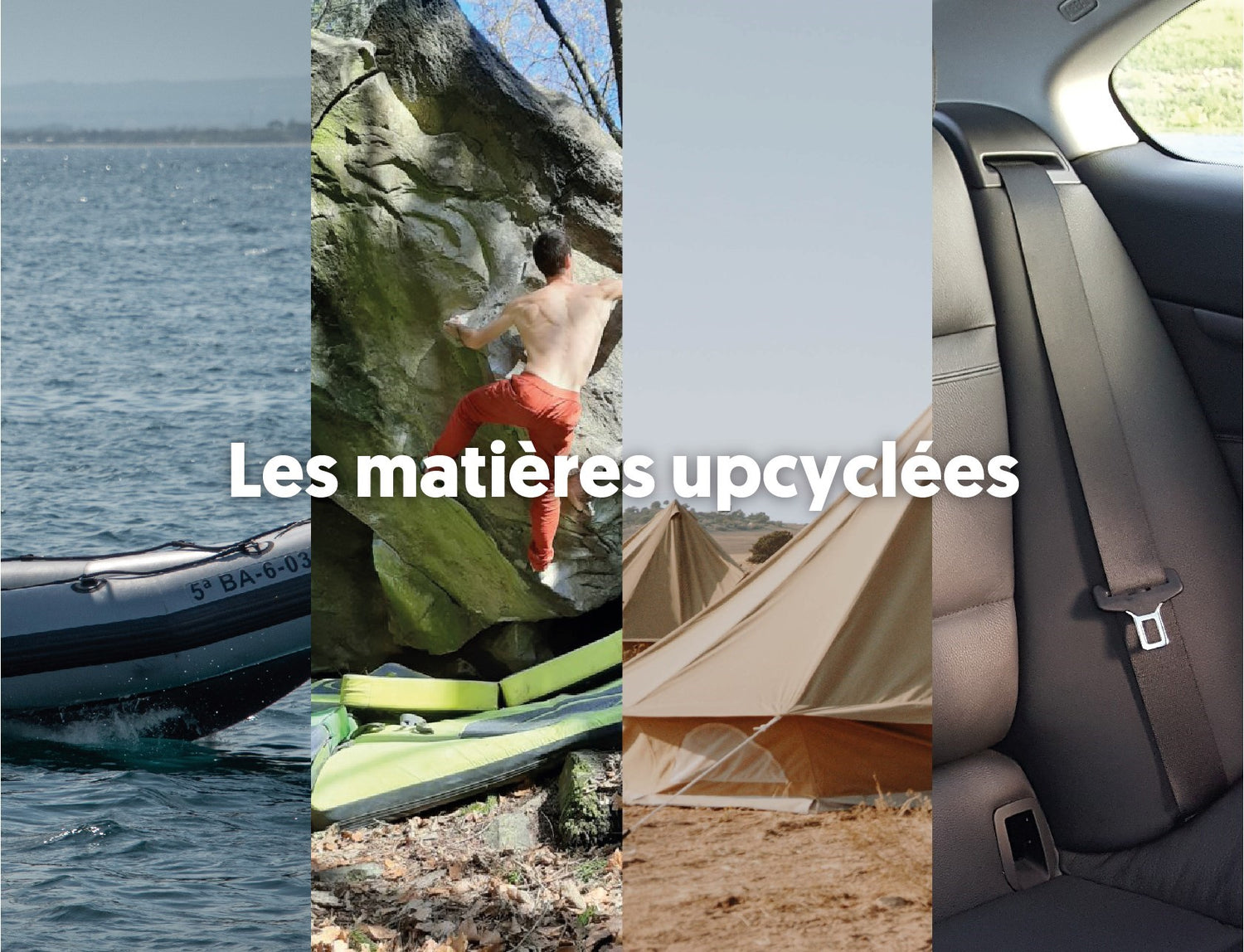 Focus sur les matières upcyclées utilisées dans la fabrication de nos sac de voyages Hors Bord 35L éco responsables